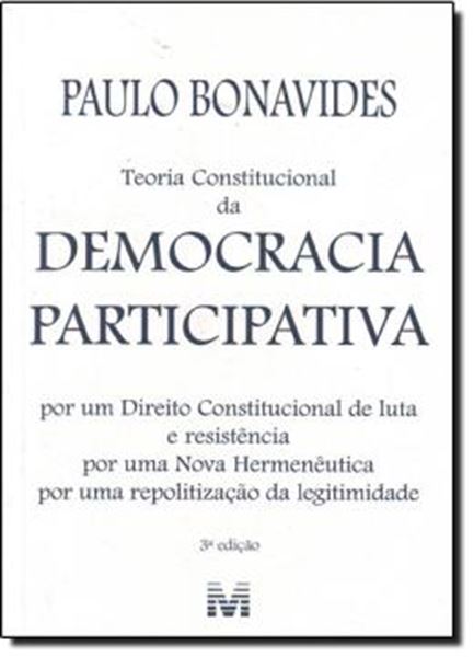 Picture of TEORIA CONSTITUCIONAL DA DEMOCRACIA PARTICIPATIVA - 3ª EDICAO