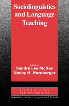 Imagem de SOCIOLINGUISTICS AND LANGUAGE TEACHING - BOOK