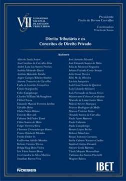 Imagem de VII CONGRESSO - DIREITO TRIBUTARIO E OS CONCEITOS DE DIREITO PRIVADO
