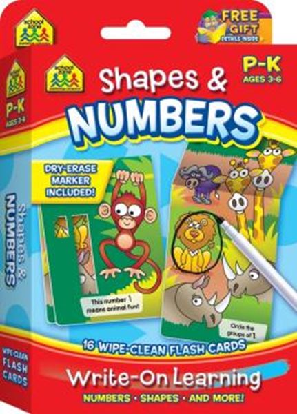 Picture of SHAPES & NUMBERS WRITE-ON LEARNING WIPE-CLEAN - FLASH CARDS