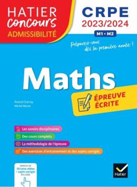 Picture of MATHEMATIQUES - CRPE 2023-2024 - EPREUVE ECRITE D´ADMISSIBILITE