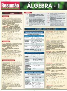 Imagem de RESUMAO - ALGEBRA 1 - 2ª ED.