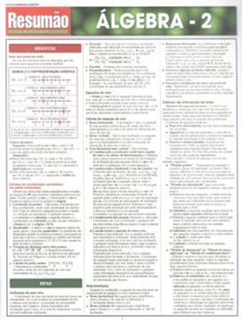 Imagem de RESUMAO - ALGEBRA 2