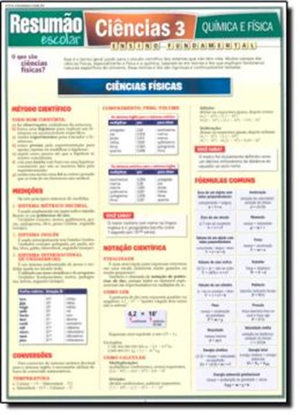 Picture of RESUMAO - CIENCIAS 3 - QUIMICA E FISICA