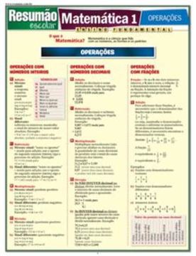 Imagem de RESUMAO - MATEMATICA 1 - OPERACOES