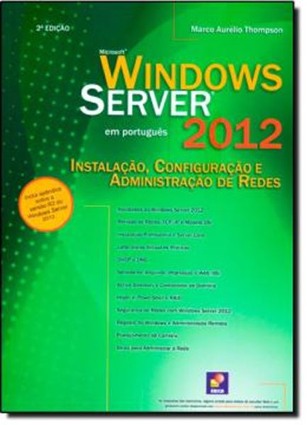 Picture of MICROSOFT WINDOWS SERVER 2012  - INSTALACAO CONFIGURACAO E ADMINISTRACAO DE REDES