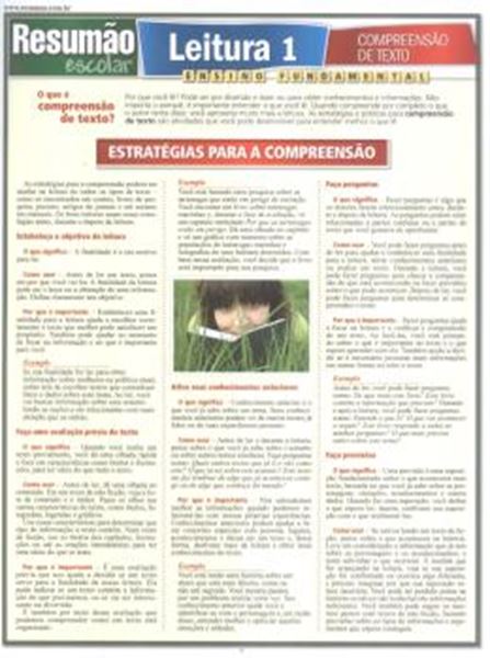 Picture of RESUMAO - LEITURA 1 - COMPREENSAO DE TEXTO