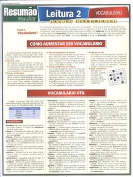 Imagem de RESUMAO - LEITURA 2 - VOCABULARIO