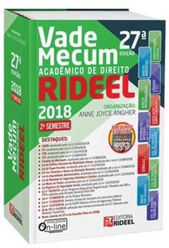 Imagem de VADE MECUM ACADEMICO DE DIREITO RIDEEL - COMPLETO - VOLUME  - 