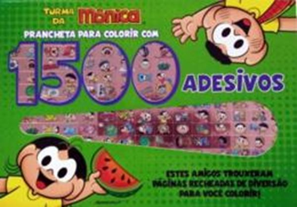 Picture of TURMA DA MONICA PRANCHETA PARA COLORIR COM 1500ADESIVO - VOL 2