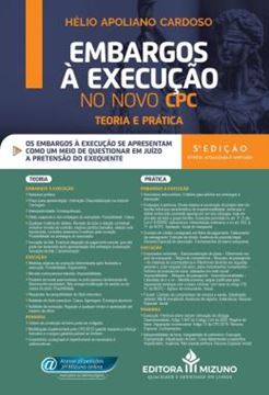 Imagem de EMBARGOS A EXECUCAO NO NOVO CPC - TEORIA E PRATICA