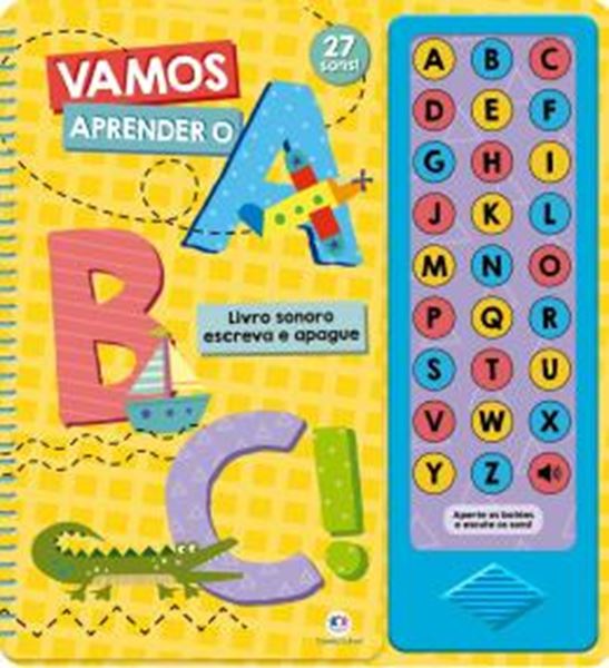 Picture of VAMOS APRENDER O ABC - LIVRO SONORO E ESCREVA E APAGUE (CAPA AMARELA)