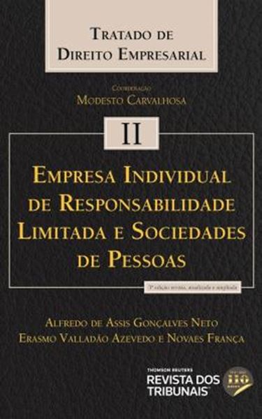 Picture of TRATADO DE DIREITO EMPRESARIAL - EMPRESA INDIVIDUAL DE RESPONSABILIDADE LIMITADA E SOCIEDADE DE PESSOAS - VOLUME 2 - 3ª ED