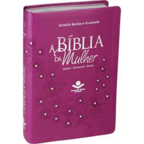 Picture of A BIBLIA DA MULHER - COURO SINTETICO VINHO COM PEDRAS TAMANHO MEDIO