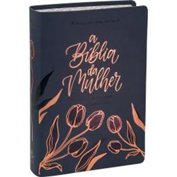 Imagem de A BIBLIA DA MULHER NOVA EDICAO - TAMANHO PORTATIL - CAPA AZUL MARINHO
