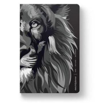 Imagem de SKETCH & PLANNER - LION COLORS BLACK & WHITE