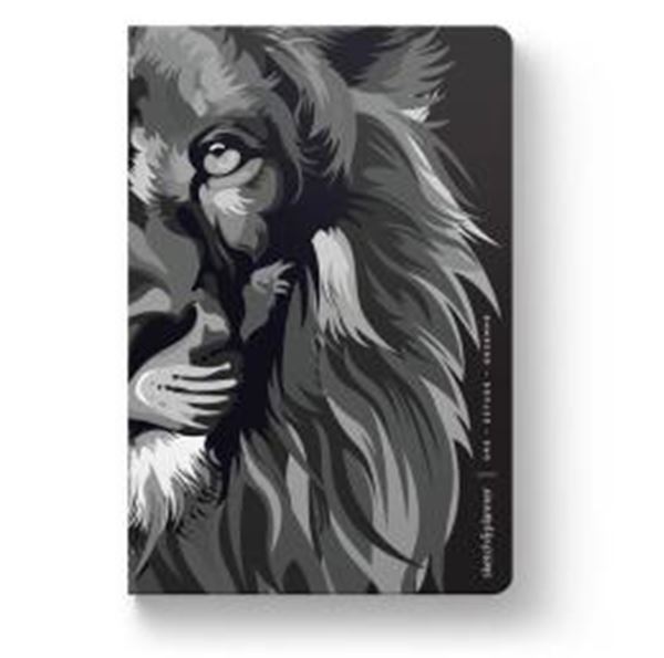 Picture of SKETCH & PLANNER - LION COLORS BLACK & WHITE