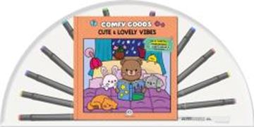 Imagem de CUTE AND LOVELY VIBES - LIVRO PARA COLORIR COM 12 CANETINHAS